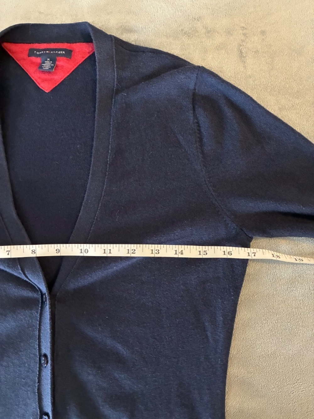 Tommy Hilfiger 4% Cashmere Blend Button Up Cardigan Waist Tie - Picture 10 of 10